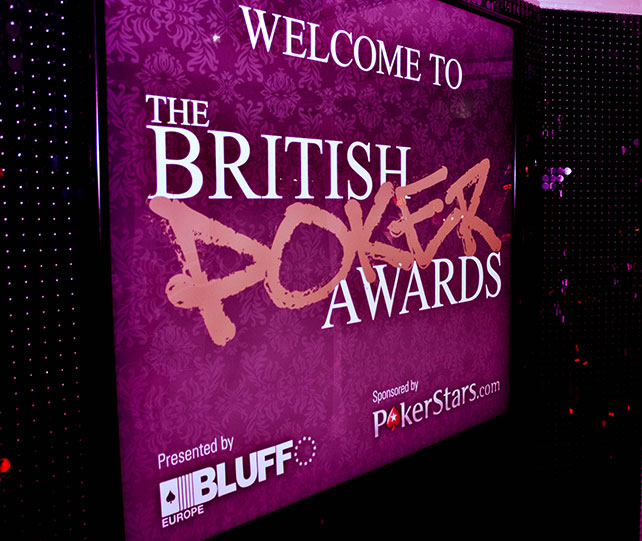 British Poker Awards ceremony