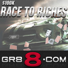 $100k rake race at GR88.com starts on Friday