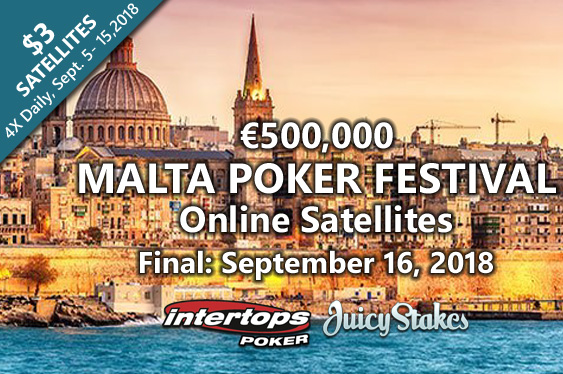 Online Satellites: €500K GTD Malta Poker Festival