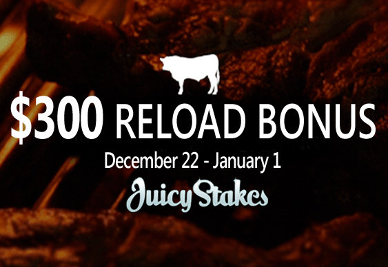 Enjoy a $300 Christmas Reload Bonus from Juicy Stakes